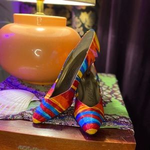 Vintage Rainbow 🌈 Zebra Pumps!